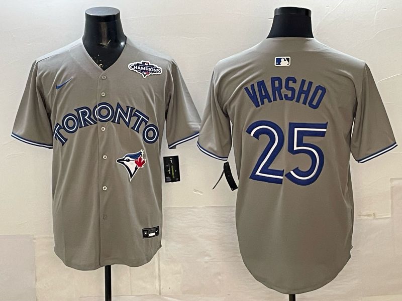 Men Toronto Blue Jays #25 Varsho Grey 2026 Nike Game MLB Jersey 001->toronto blue jays->MLB Jersey